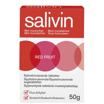 Salivin Red Fruit kuivan suun imeskelytabletti | Suun kuivuminen