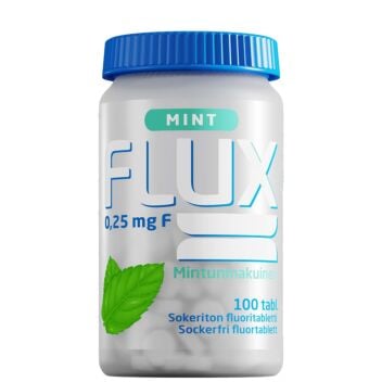 Flux Mint Fluoritabletti Imeskelytabl 100 kpl | Yliopiston Apteekki