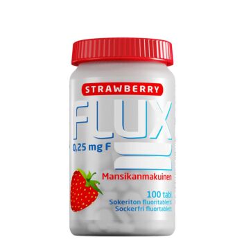 Flux Strawberry fluoritabletti  300 kpl | Ravintolisä