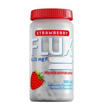 Flux Strawberry fluoritabletti  300 kpl | Ravintolisä