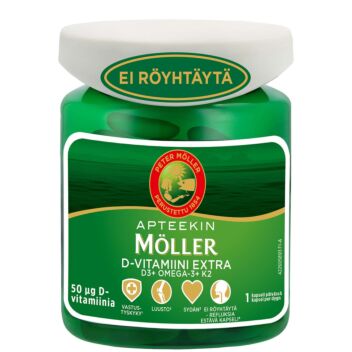 APTEEKIN MÖLLER D-VITAMIINI EXTRA D3+OMEGA-3+K2 KAPS 60 kpl