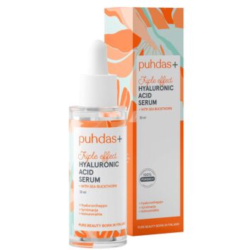 PUHDAS+ TRIPLE EFFECT HYALURONIC ADIC SERUM WITH SEA BUCKTHORN 30 ml