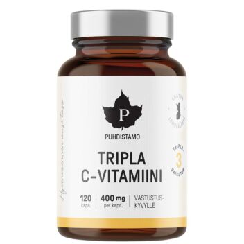 PUHDISTAMO TRIPLA C-VITAMIINI 400 MG KAPS 120 kpl