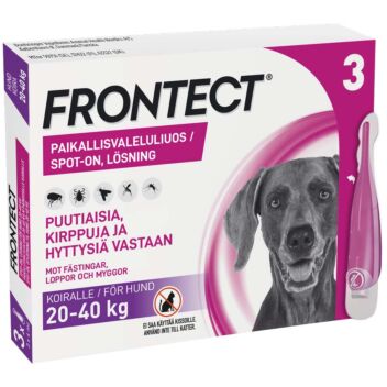 FRONTECT 20-40 KG KOIRALLE 270,4/2019,2MG PAIKALLISVALELULIUOS 3X4 ML