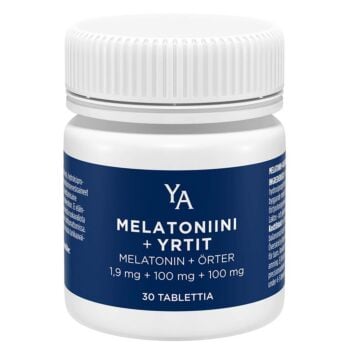 YA Melatoniini + yrtit melatoniinivalmiste 30 kpl purkki | Melatoniini