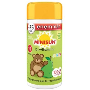 Minisun D-vitamiini Junior Nalle päärynä| D-vitamiinit 