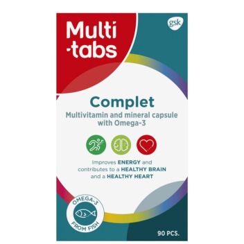 MULTI-TABS COMPLET MONIVITAMIINI + OMEGA-3 KAPS 90 kpl