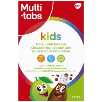 Multi-tabs Kids kola-lime monivitamiini- ja kivennäisainetabletti lapsille | Monivitamiinit