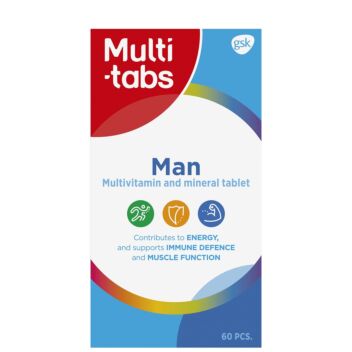 Multi-tabs Man 60 kpl monivitamiini- ja kivennäisainetabletti erityisesti miehille | Monivitamiinit