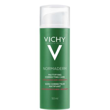 Vichy Normaderm Mattifying Correcting Care kasvovoide 50 ml pumppupullo edestä | Kasvovoiteet