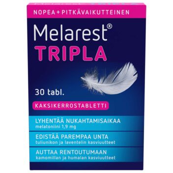 Melarest Tripla 30 tbl yrttiuutteita sisältävä melatoniinivalmiste | Uni ja mieli