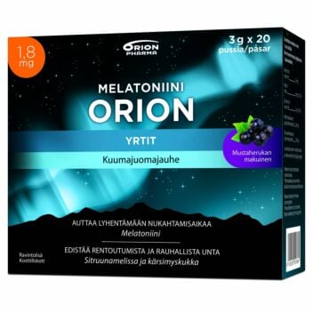 Melatoniini Orion yrtit 1,8 mg kuumajuomajauhe mustaherukka | Uni ja mieli
