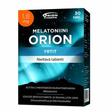 Melatoniini Orion yrtit 1,8 mg nieltävä tabletti | Uni ja mieli