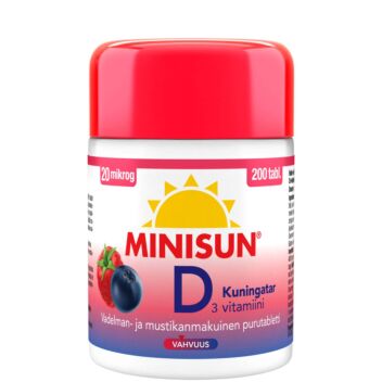 MINISUN D-VITAMIINI KUNINGATAR 20 MIKROG TABL 200 kpl