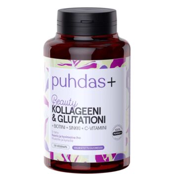 PUHDAS+ BEAUTY KOLLAGEENI&GLUTATIONI KAPS 120 kpl