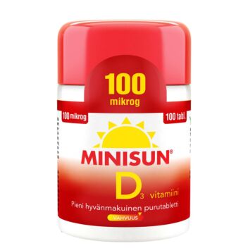 MINISUN D-VITAMIINI 100 MIKROG. 100 TABL