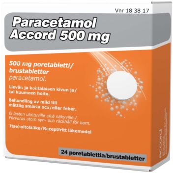 PARACETAMOL ACCORD 500 MG PORETABLETTI 24 kpl