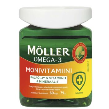 Möller omega-3 monivitamiini kaps 60 kpl | Kalaöljyt