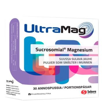 Ultramag 187,5 mg 30 pss sukrosomiaalinen magnesium annosjauhepusseissa | Magnesium