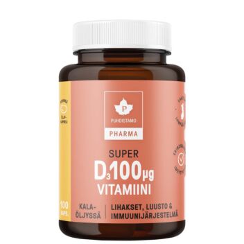 PUHDISTAMO PHARMA D-VITAMIINI SUPER 100 MIKROG 100 KAPS