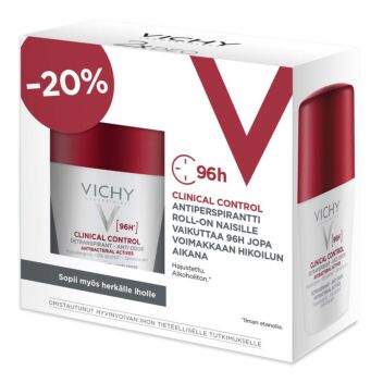 VICHY DEO CLINICAL CONTROL 96H ANTI-PERSPIRANT ROLL-ON 2X50 ML