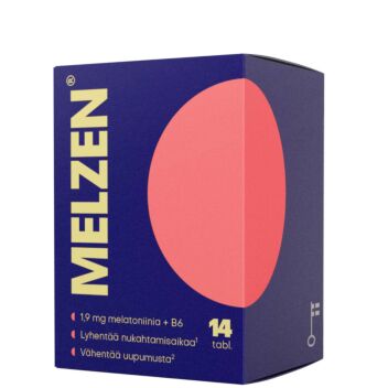 MELZEN MELATONIINI 1,9MG+B6 MANSIKKA PURUTABL 14 kpl