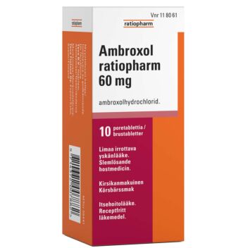 AMBROXOL RATIOPHARM 60 MG PORETABLETTI 10 kpl