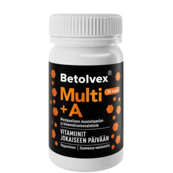 BETOLVEX MULTI+A MONIVITAMIINI JA KIVENNÄISAINEVALMISTE KAPS 30 kpl