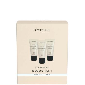 LÖWENGRIP COUNT ON ME DEODORANT VALUE PACK 3 X 50 ML