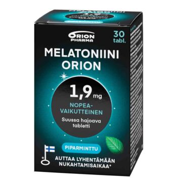 MELATONIINI ORION 1,9 MG PIPARMINTTU SUUSSA HAJOAVA TABL 30 KPL