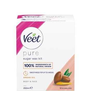 VEET PURE SUGAR WAX KIT BODY AND FACE 250 ML