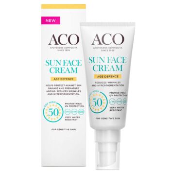 ACO SUN FACE CREAM AGE DEFENCE SPF50 HAJUSTEETON 40 ml