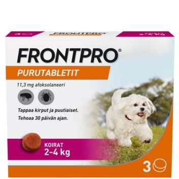 FRONTPRO 11,3MG VET PURUTABL 2-4 KG KOIRILLE 3 fol