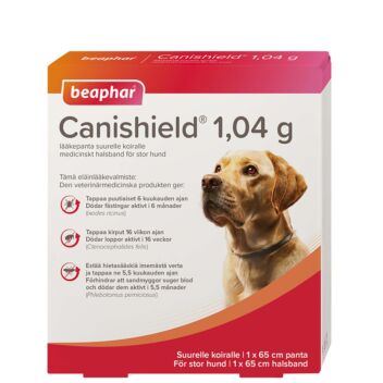 CANISHIELD 1.04 g LÄÄKEPANTA SUURILLE KOIRILLE, 65 CM 1 kpl