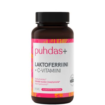 PUHDAS+ LAKTOFERRIINI + C-VITAMIINI KAPS 40 KPL