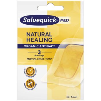 SALVEQUICK MED NATURAL HEALING HUNAJALAASTARI 7,5 X 4,5 CM 3 KPL