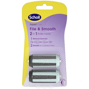 SCHOLL FILE & SMOOTH ELEKTRONINEN JALKARASPI 2IN1 VAIHTOPÄÄT 1 PARI