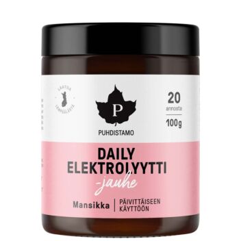PUHDISTAMO ELEKTROLYYTTIJAUHE DAILY MANSIKKA 100 G