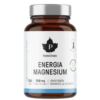 PUHDISTAMO ENERGIA MAGNESIUM KAPS 120 KPL