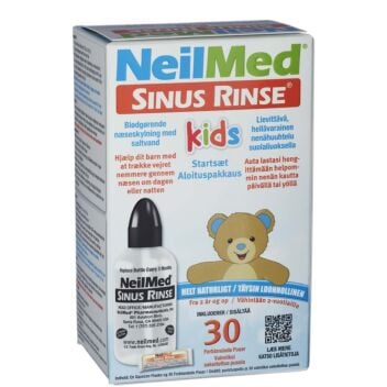 NEILMED SINUS RINSE KIDS NENÄHUUHTELIJA ALOITUSPAKKAUS 1 KPL