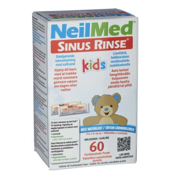 NEILMED SINUS RINSE KIDS SUOLA-ANNOSPUSSI 60 KPL