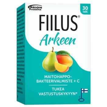 FIILUS ARKEEN +C HEDELMÄ PURUTABL 30 KPL