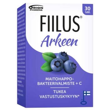 FIILUS ARKEEN +C MUSTIKKA PURUTABL 30 KPL