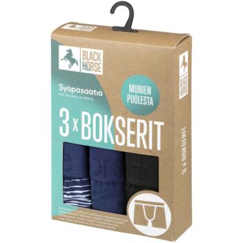 BLACK HORSE MUNIEN PUOLESTA -BOKSERIT L 3 KPL/PKT